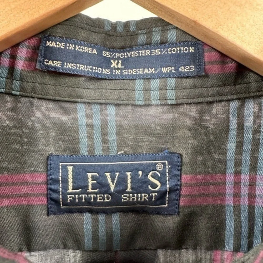 Levi’s Men’s Vintage Plaid Fitted‎ Button Down Shirt (X-LARGE)